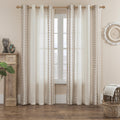 Cream Curtains 108 Inches Long For Living Room Bedroom Curtains 2 Panels Set Grommet Semi Sheer Flax Linen Drapes For High Ceili