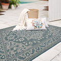 Fh Home Flat Woven Outdoor Rug - Waterproof, Easy To Clean, Stain Resistant - Premium Polypropylene Yarn - Vintage - Patio, Deck