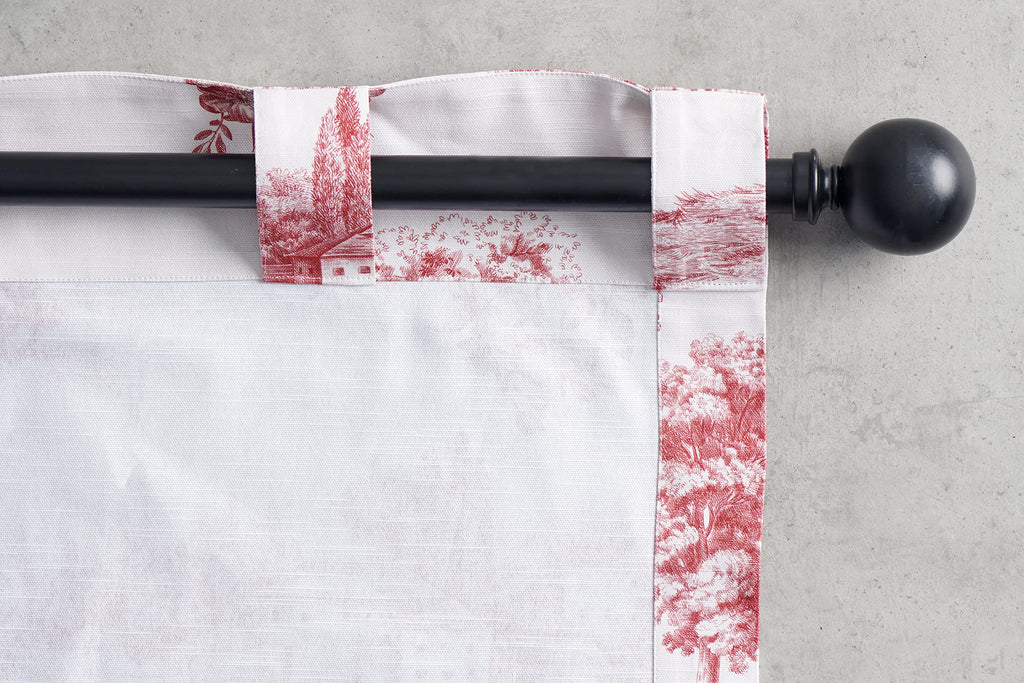 Maison D' Hermine Curtain 100% Cotton Curtains 1 Panel Easy Hanging With A Rod Pocket & Loop For Kitchen, Office, Living Rooms &
