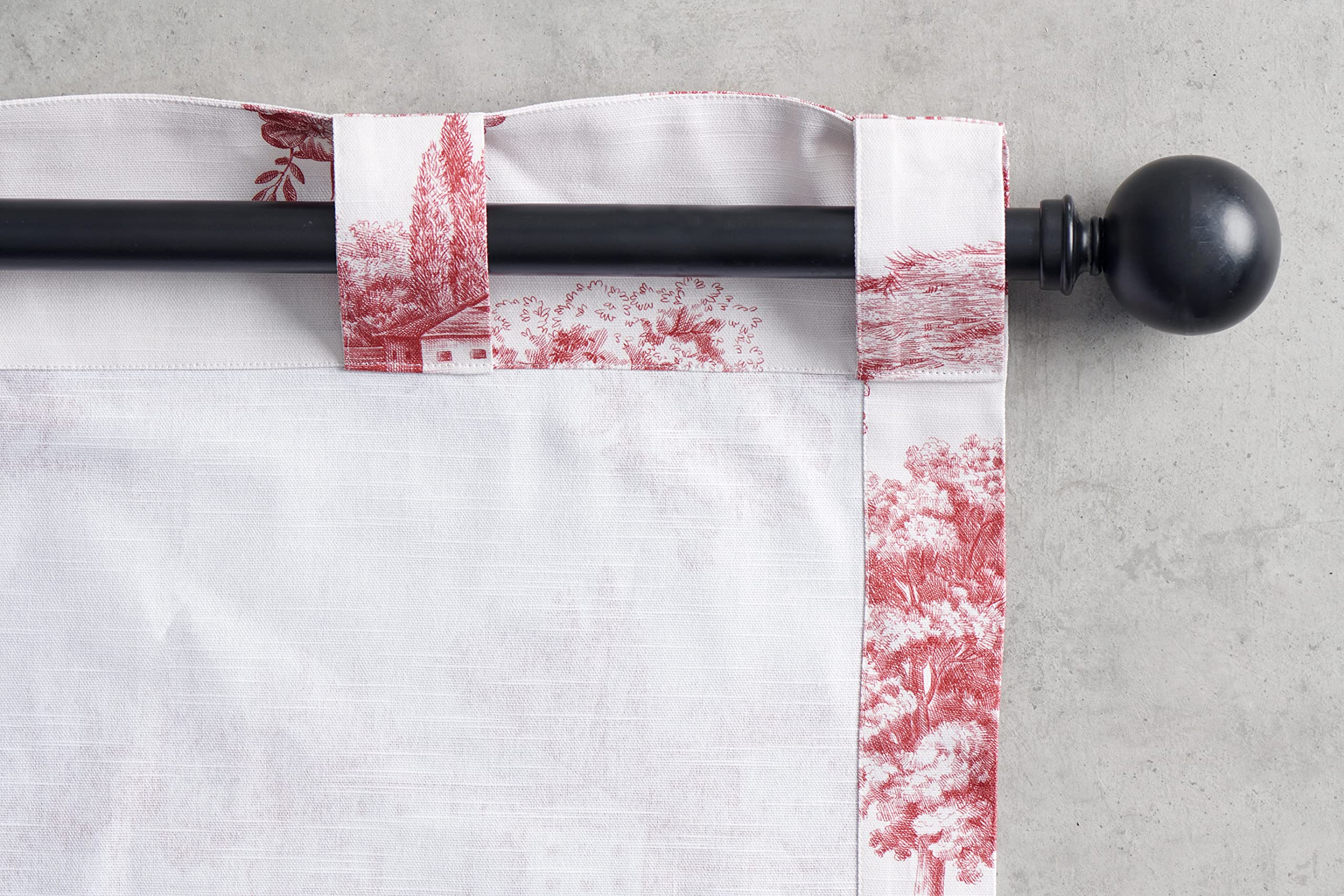 Maison D' Hermine Curtain 100% Cotton Curtains 1 Panel Easy Hanging With A Rod Pocket & Loop For Kitchen, Office, Living Rooms &