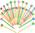 Xanadu Cute Pencils For Kids, 23 Pieces Colorful Fun Pencils #2 Hb With Animal Erasers Toppers, Personalized Pencils For Student