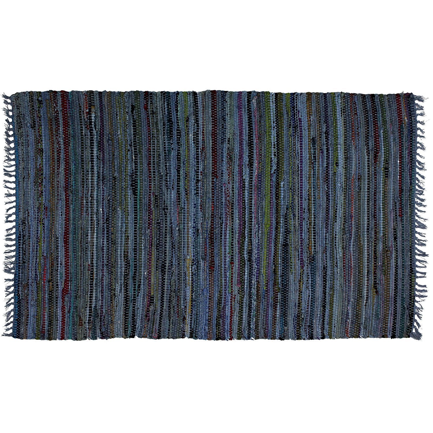 Sturbridge Country Rag Rug in Denim 24 x 36