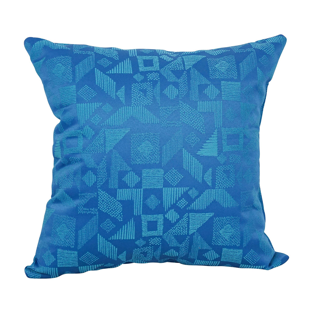 Blazing Needles Square Polyester Jacquard Throw Pillows, 17", Nina Skippe 4 Count