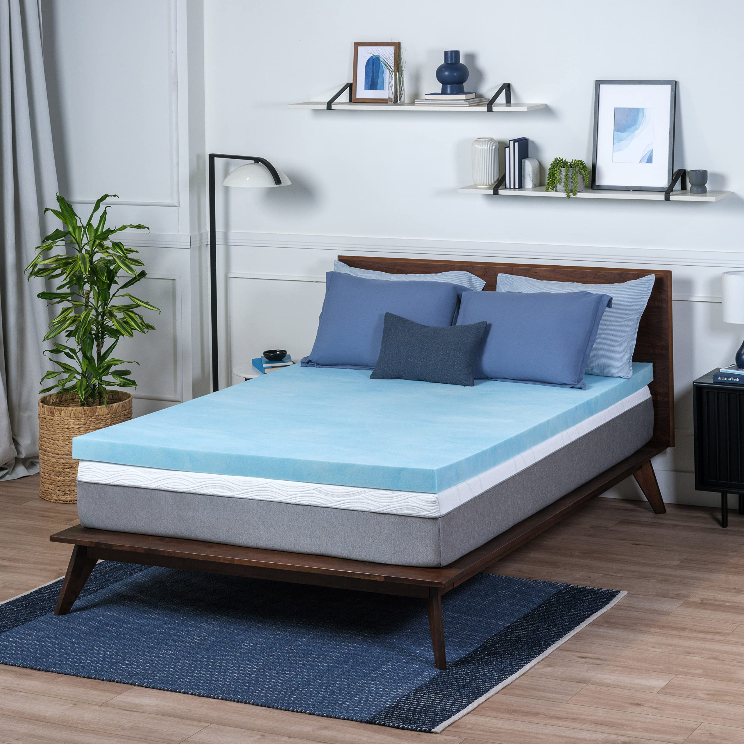 Sure2Sleep Cal King Size, 2-Inch, Gel Swirl Memory Foam Mattress Topper Made In Usa.