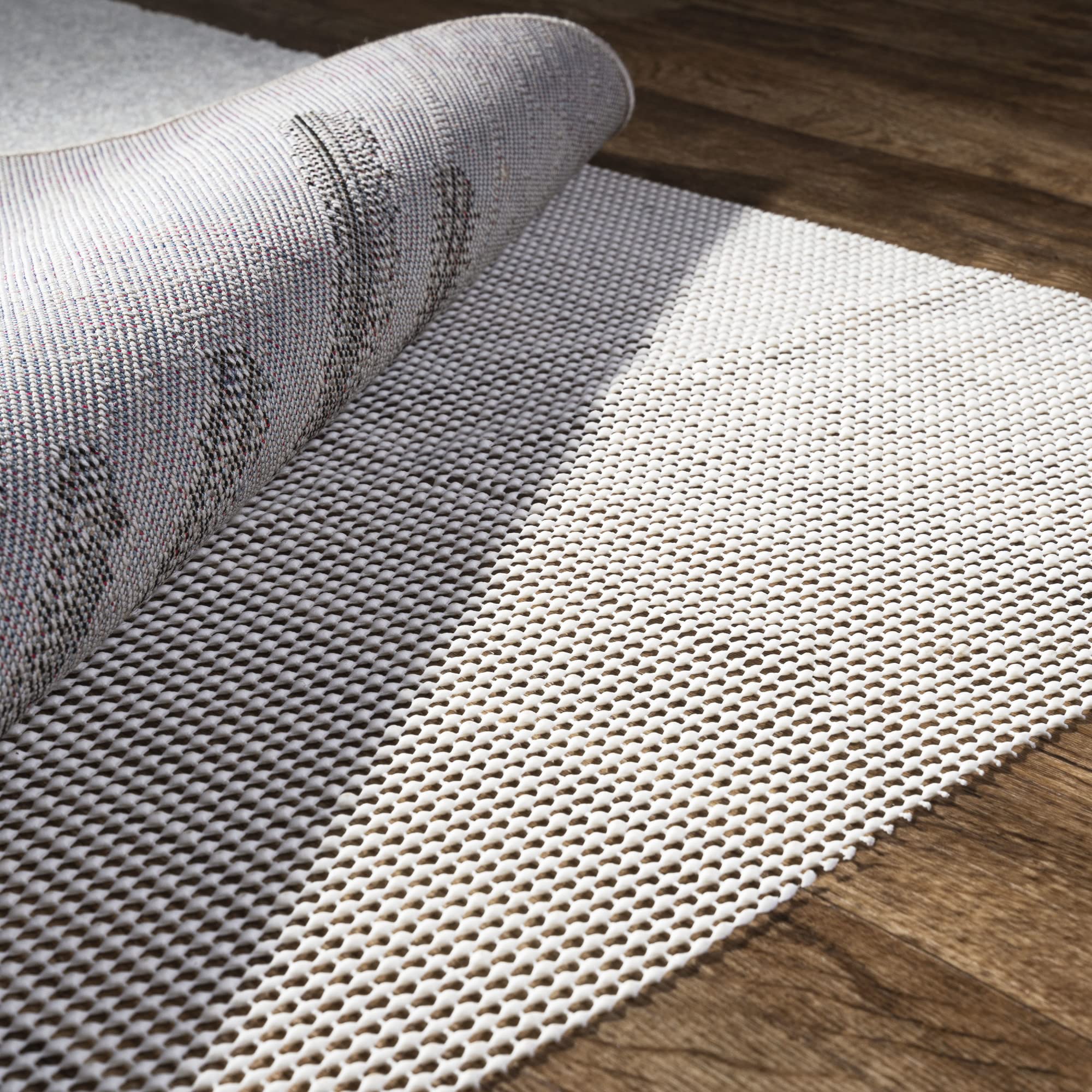 JONATHAN Y PAD200A-4 Ultra Stop Rug Pad 4 ft. x 6 ft. Area Rug, Solid, Casual, Latex Free, PVC-Coated Polyester, .25 Thick, for 