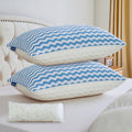 Pillows Queen Size Set Of 2- Adjustable Firm Shredded Memory Foam Pillows - Side Sleeper Bed Pillows For Adults With Washable Co