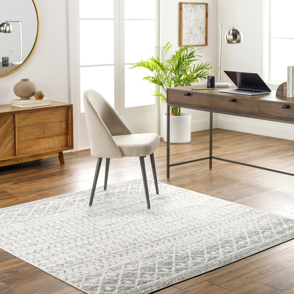 Livabliss Chester Boho Moroccan Area Rug,10' Square,Grey