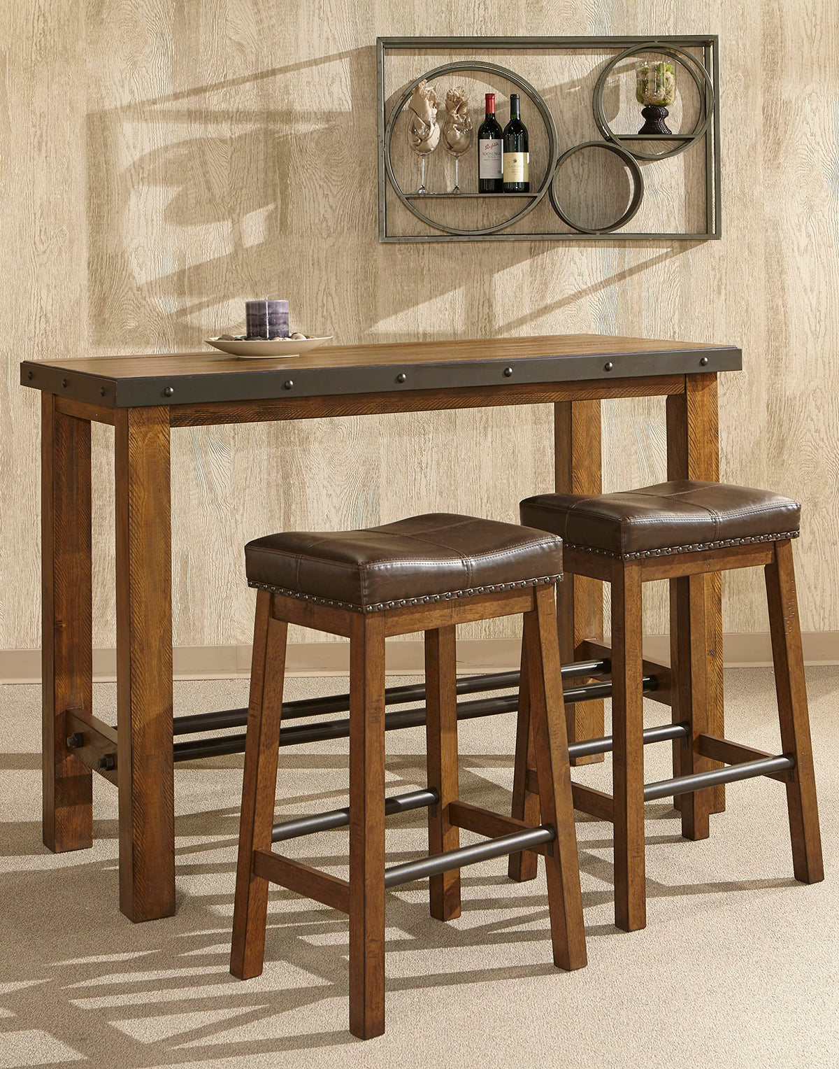 Intercon Taos 59&quot; Wide Pub, Canyon Brown Dining Tables