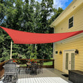 Tang Sunshades Depot 12' X 12' Sun Shade Sail Square Permeable Curved Edge Canopy Red Custom Commercial Grade Standard