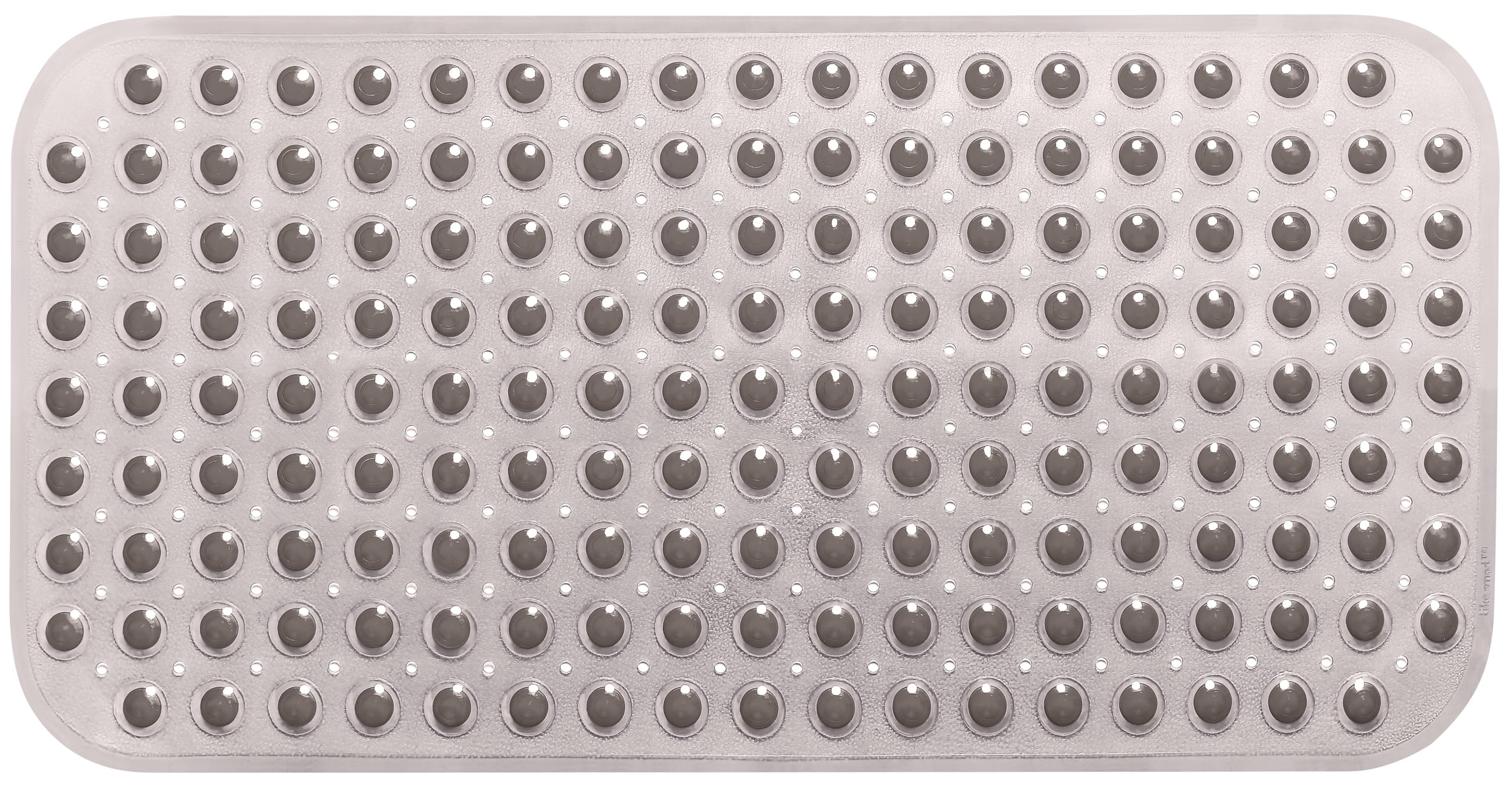Tike Smart Medium Non-Slip Bathtub & Shower Mat 31X16 (Smooth/Non-Textured Tubs Only) Safe, Clean, Machine-Washable, Superior Gr