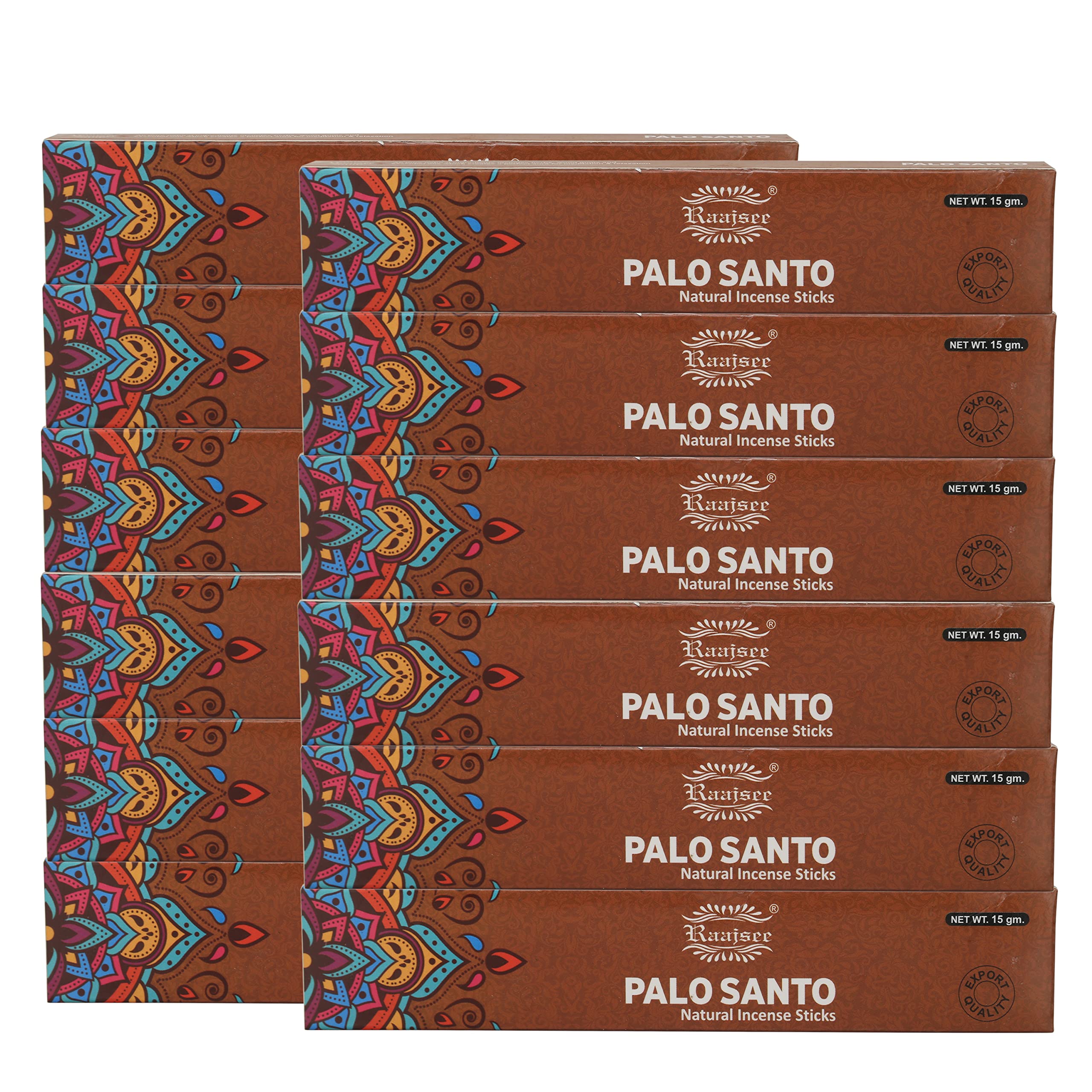 Raajsee Palo Santo Incense Sticks (180 GMS), 100% Pure Organic Natural Hand Rolled Free from Chemicals- Perfect for Aromatherapy