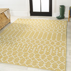 Jonathan Y Smb108G-9 Ourika Moroccan Geometric Textured Weave Indoor Outdoor Area-Rug, Bohemian Coastal Traditional Easy-Cleanin