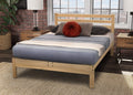 KD Frames Lexington Platform Bed - Twin XL Bed - Unfinished Wood Bed Frame - Natural, Minimalist Bed with Slatted Headboard - Ea