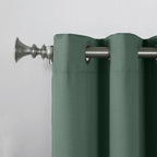 Sun Zero Barrow 2-Pack Energy Saving Grommet Curtain Panel Pair, 54'' X 54, Everglade Green