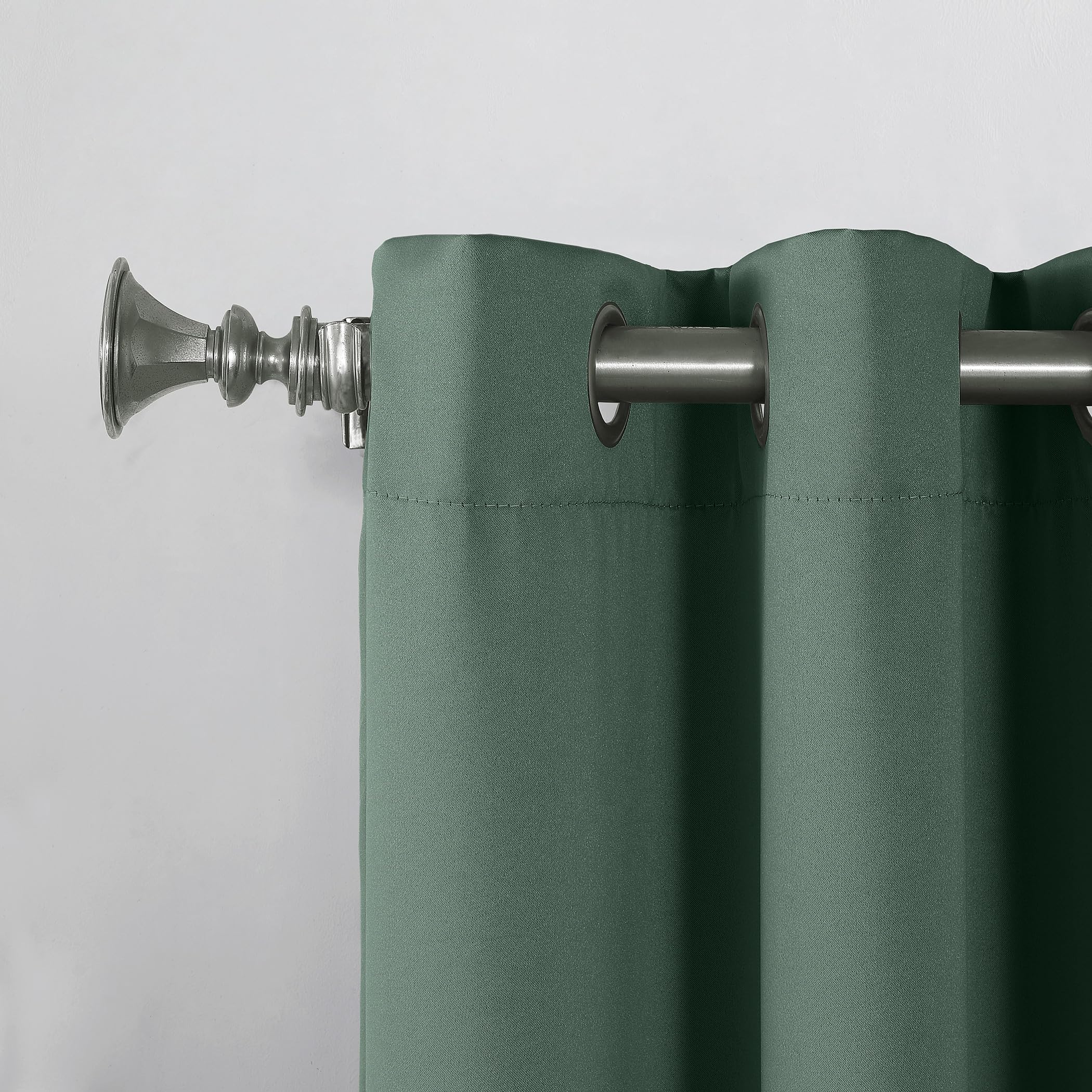 Sun Zero Barrow 2-Pack Energy Saving Grommet Curtain Panel Pair, 54'' X 54, Everglade Green
