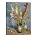 Wieco Art Vase with Gladioli and China Asters by Van Gogh Famous Artwork Oil Paintings Large Wall Art Abstract Flowers Pictures 