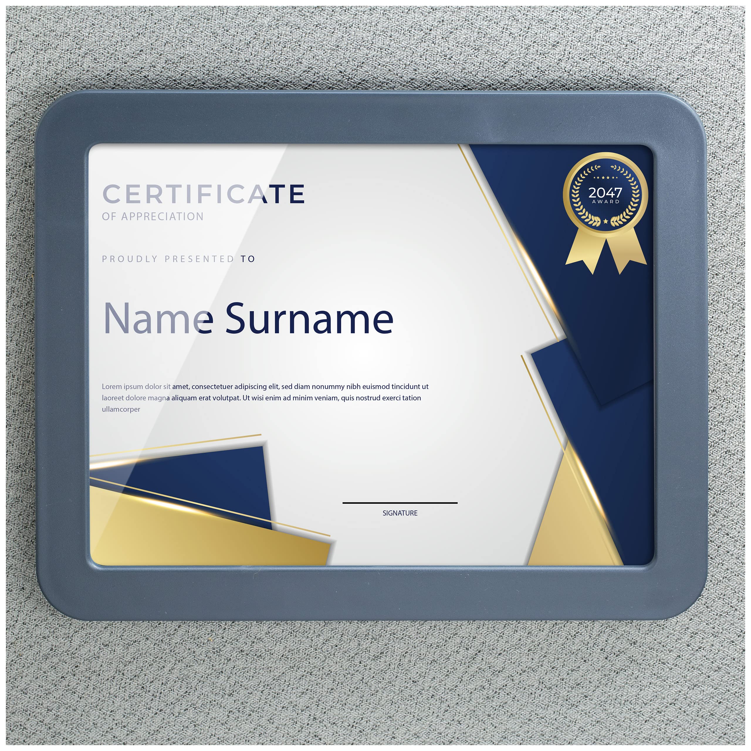 Officemate Verticalmate Certificate Holder, Slate Gray (29172)