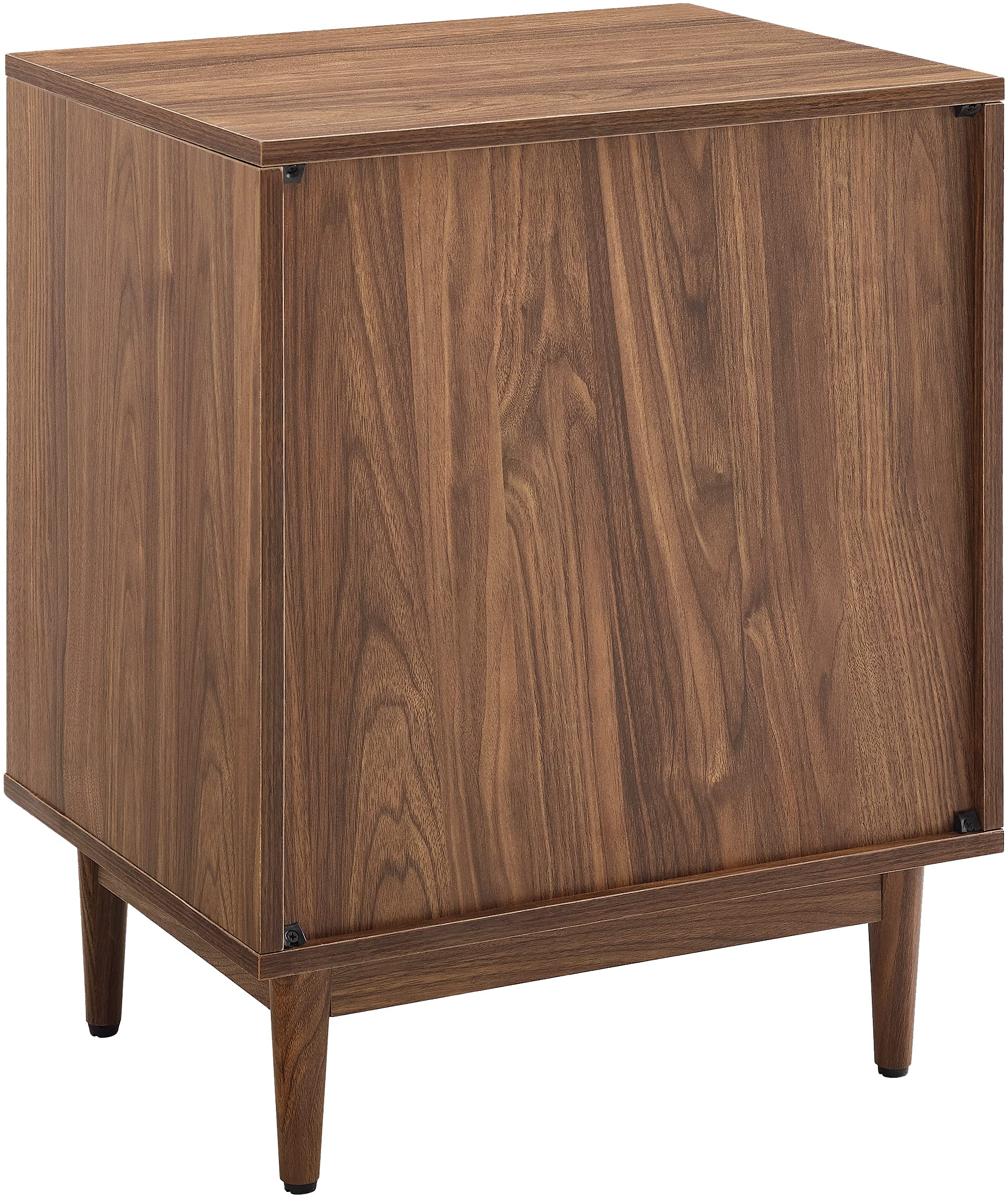 Crosley Furniture Liam End Table And Record Player Stand With Storage For Vinyl Records, Walnut