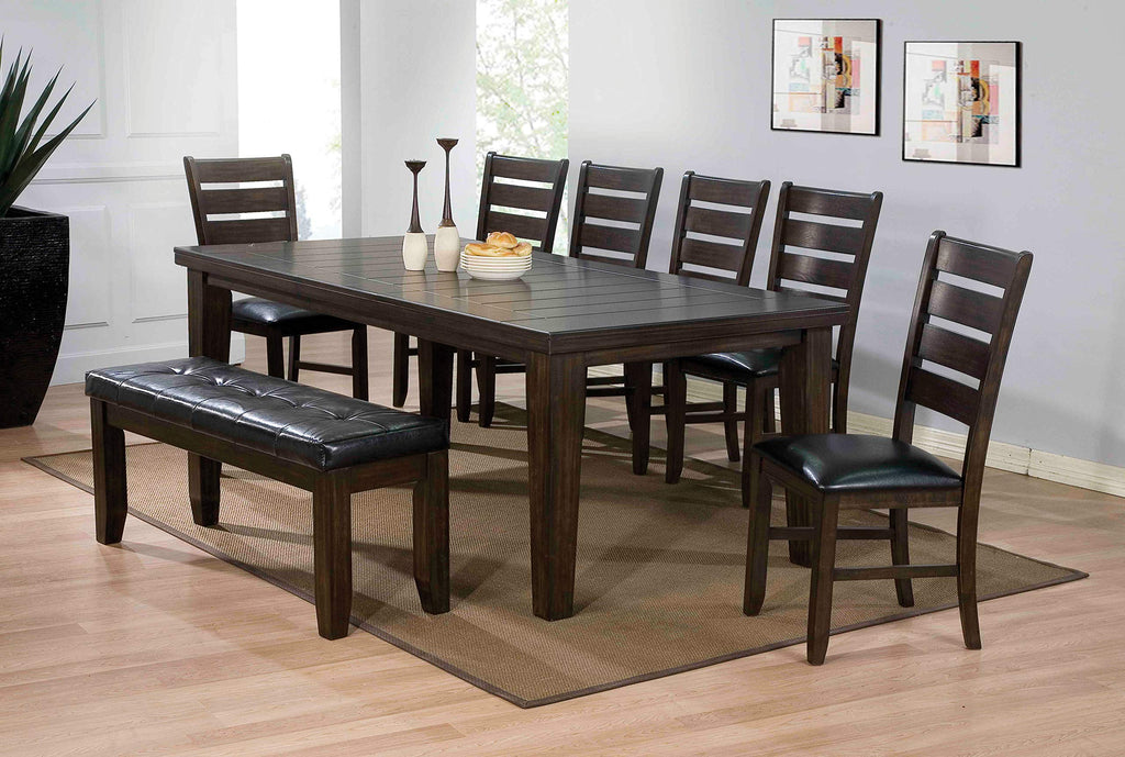 Acme Urbana Rectangular Wooden Extendable Dining Table In Espresso