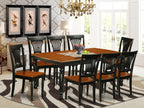 East West Furniture DOPL9-BCH-W 9 Piece Dining Room Table Set Includes a Rectangle Wooden Table with Butterfly Leaf and 8 Kitchen Dining Chairs, 42x78 Inch, Black & Cherry