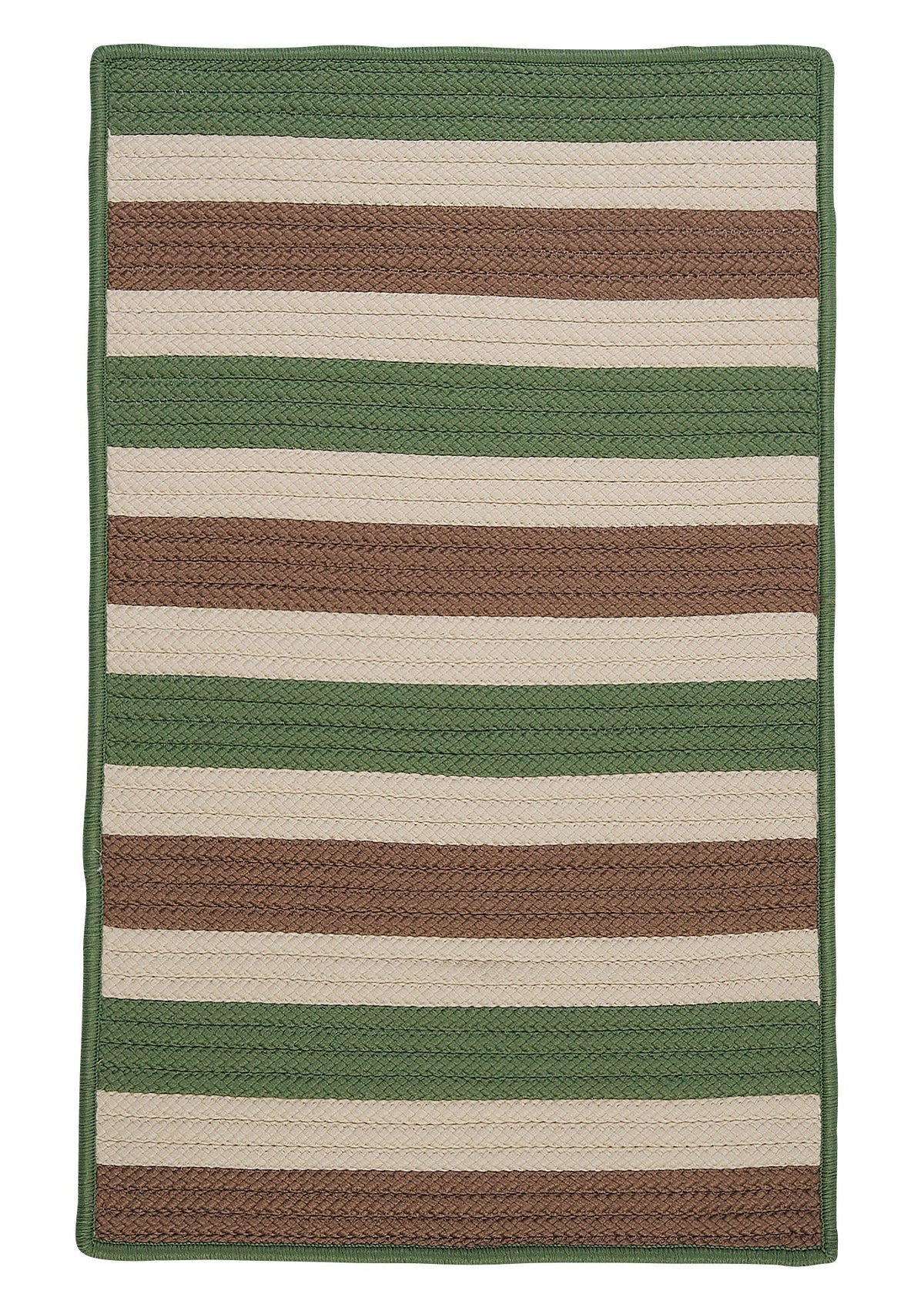 Stripe It Rug, 10 By 13-Feet, Moss-Stone