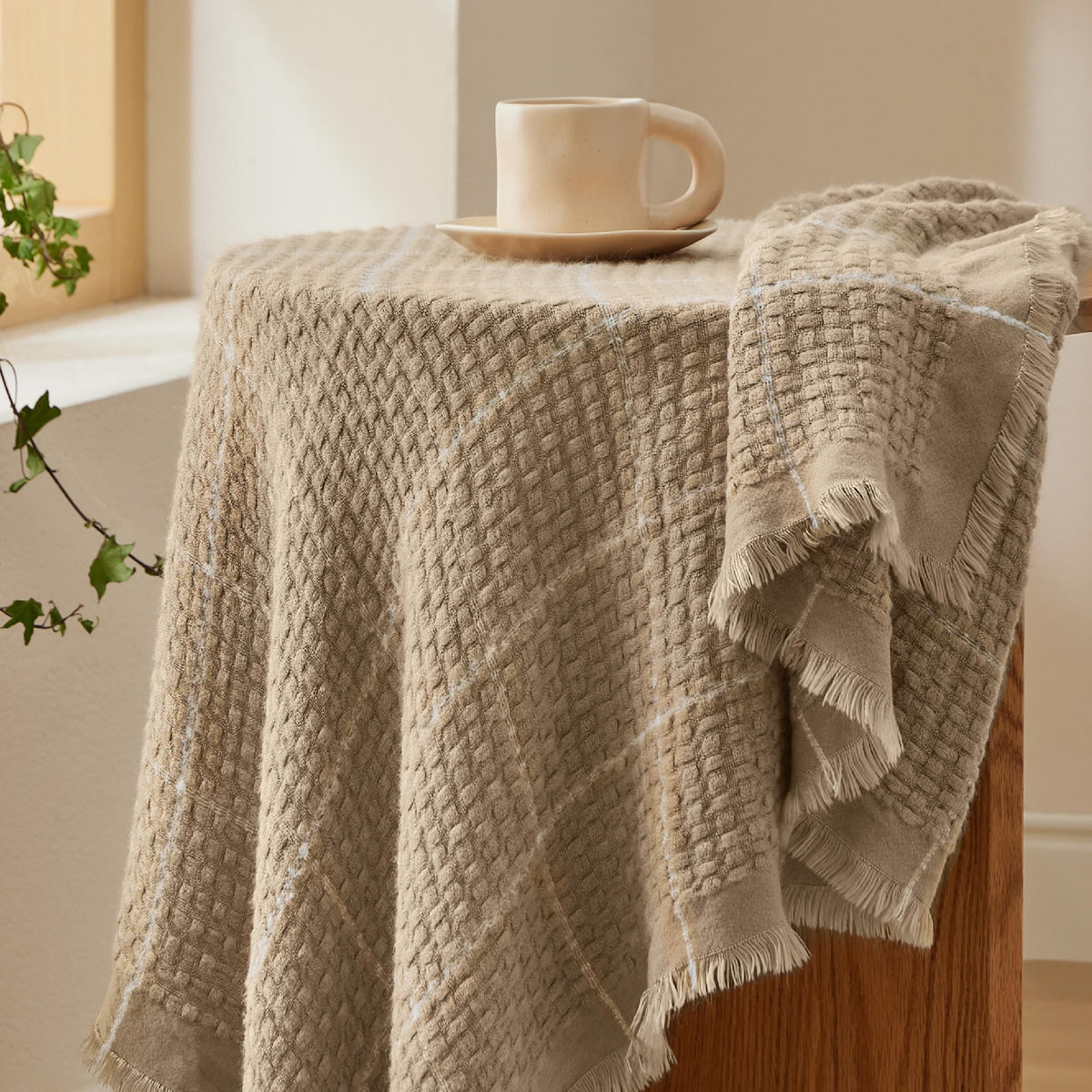 Bedsure Coffee Throw Blankets For Couch - Decorative Woven Throws Blanket With Tassels - Soft And Lightweight Farmhouse Throw Bl