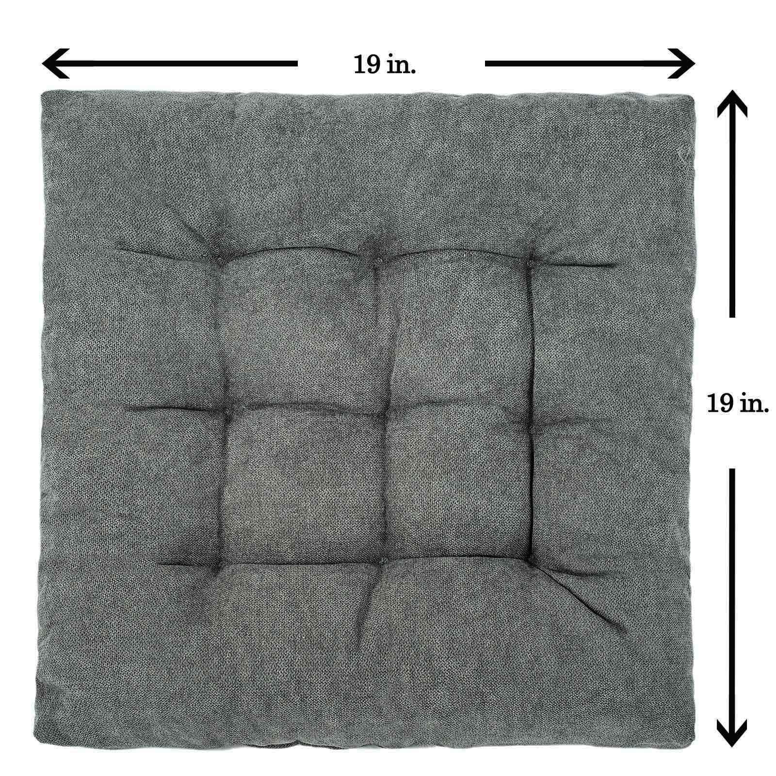 Fabricastle Outdoor Chair Cushions Patio Cushion Premium Comfortable Thick Fill Tufted 19' X 19' Floor Wicker Seat Pads, 2 Cou