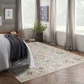 Nourison Oushak Home Traditional Grey 8 x 910 Area Rug, Easy-Cleaning, Non-Shedding, Bedroom, Living Room, Dining Room, Kitche