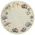 Addison Rugs Surfside Asr39 Oyster 8' X 8' Indoor Outdoor Round Rug, Easy Clean, Machine Washable, Non Shedding, Bedroom, Living Room, Dining Room, Kitchen, Patio Rug