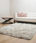 Abacasa Luxe Shag Ivory Area Rug