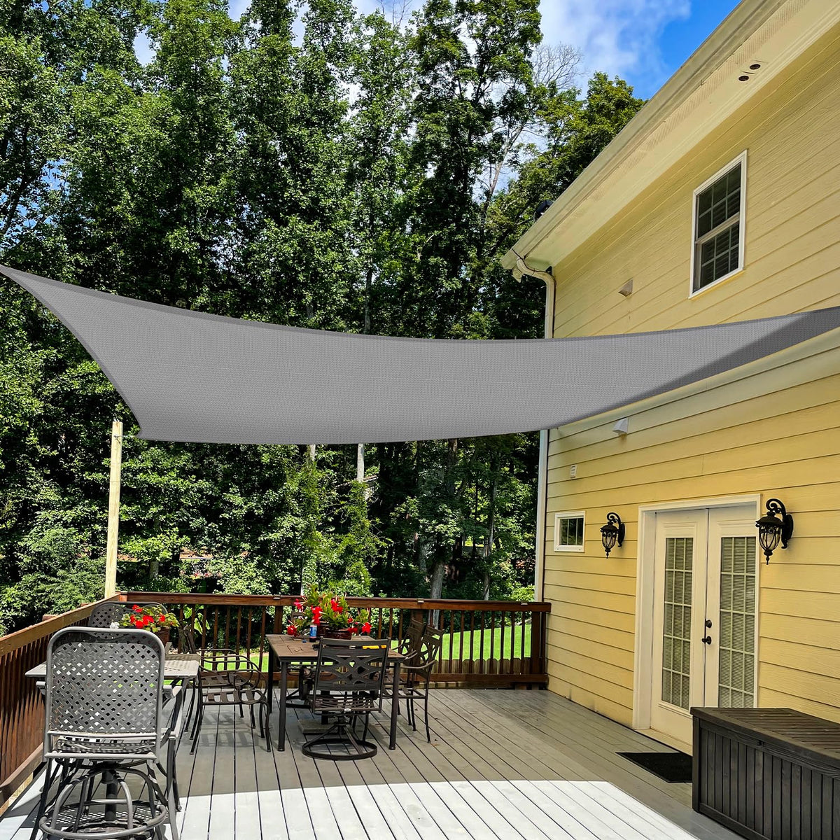 Tang Sun Shades Depot Sun Shade Sail 10' X 12' Light Grey Canopy Rectangle Shade Sail U*V Block For Patio Garden School Park Out