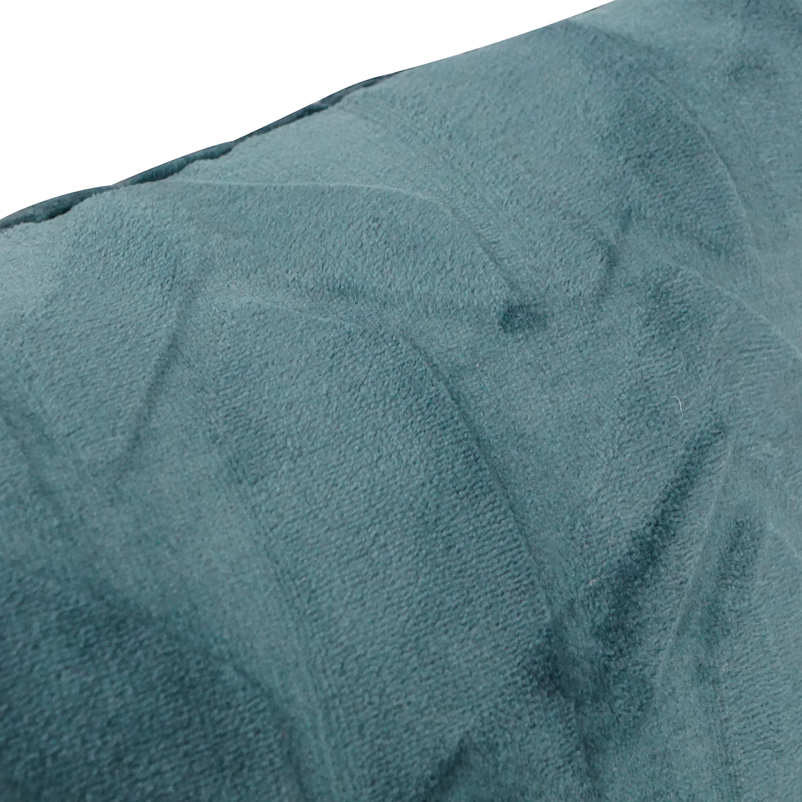 Blazing Needles Square Faux Fur Throw Pillows, 17&quot;, Agora Teal 2 Count