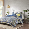 Madison Park Tangiers Quilt Modern Classic Design All Season, Breathable Coverlet Lightweight Bedding Set, Matching Shams, Decor