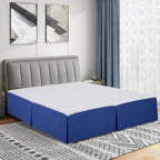 Cathay Home Double Brushed Microfiber Pleated Easy Fit Bed Skirt, Ultra Soft, Fade And Wrinkle Resistant - Royal Blue, Full