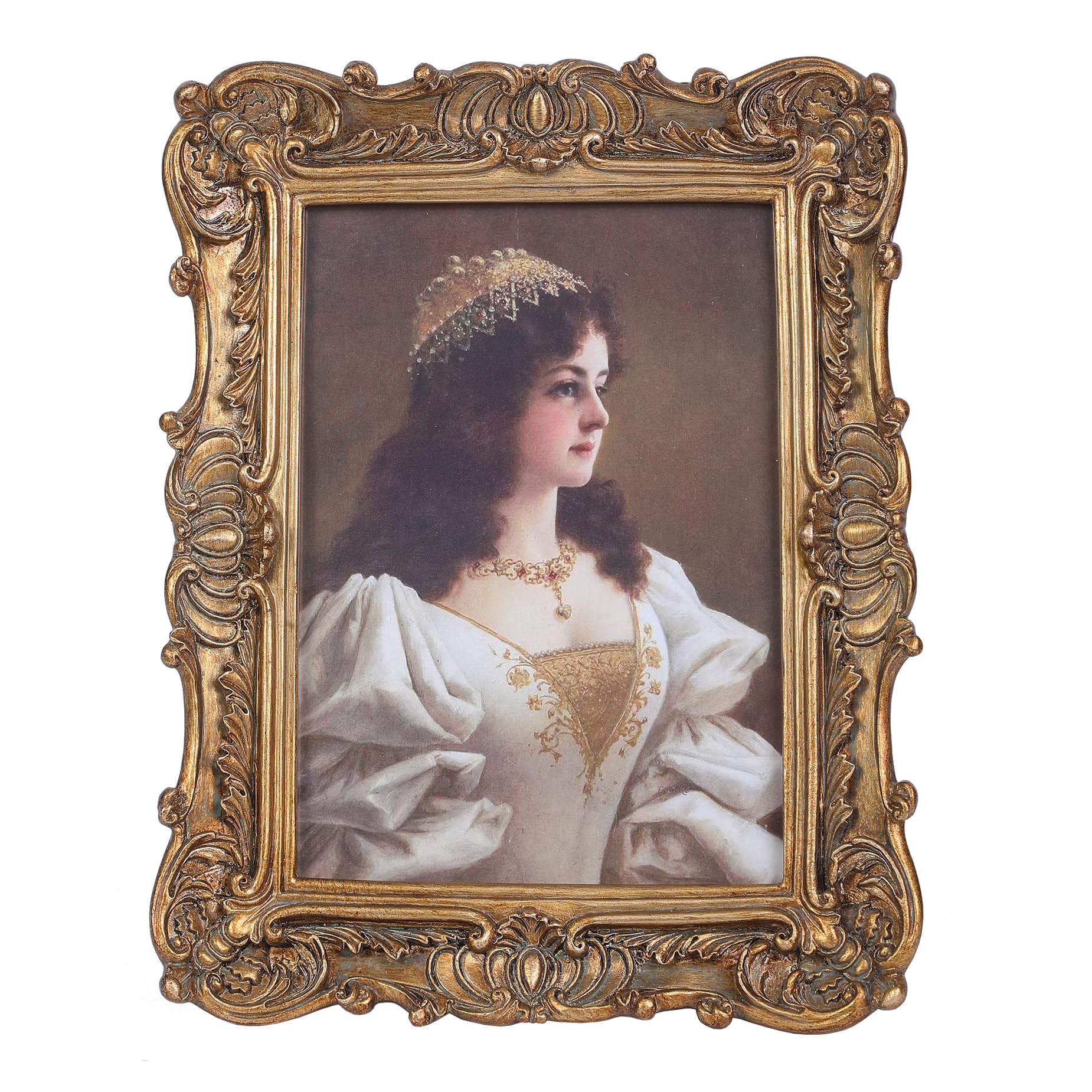 S GMOMENT Vintage Picture Frames 5x7 Antique Frames Baroque Picture Frame Ornate Picture Frames Gallery Wall Art Retro Home Deco