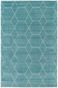 Unique Loom Trellis Frieze Collection Area Rug - Geometric (5 1 x 8, Light Blue/ Ivory)