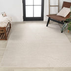 Jonathan Y Scn100B-3 Skagen High-Low Minimalist Curve Geometric Indoor/Outdoor Area Rug, Modern, Contemporary, Geometric, Bohemi