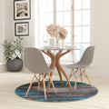 Masada Masada Rugs Trendz Collection 5x5 Round Modern Contemporary Round Area Rug in Gray, Black, and Blue