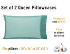 Sunflower Queen Pillowcases Set Of 2, 100% Cotton Queen Pillow Cases 2, 20  30 Inches Lagoon, Soft And Breathable