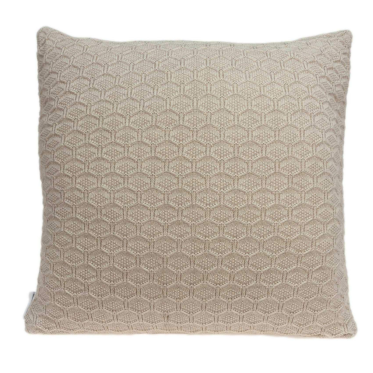 HomeRoots 100% Cotton Parkland Collection Mira Transitional Tan Pillow Cover with Poly Insert