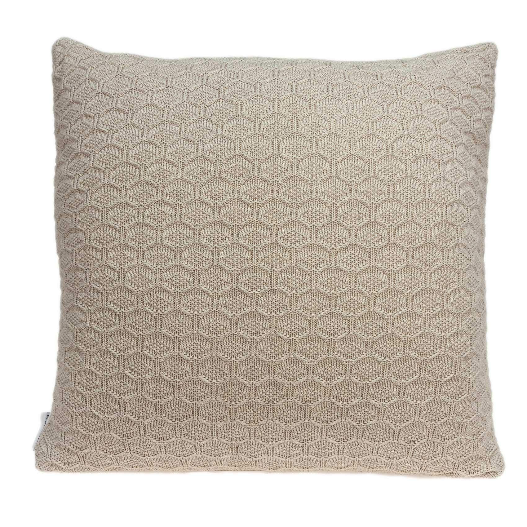 HomeRoots 100% Cotton Parkland Collection Mira Transitional Tan Pillow Cover with Poly Insert