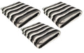 Zacharias Black and White Stripe Single Bed AC Fleece Blanket (Size :Single :60X90 Inch) Pack of 3