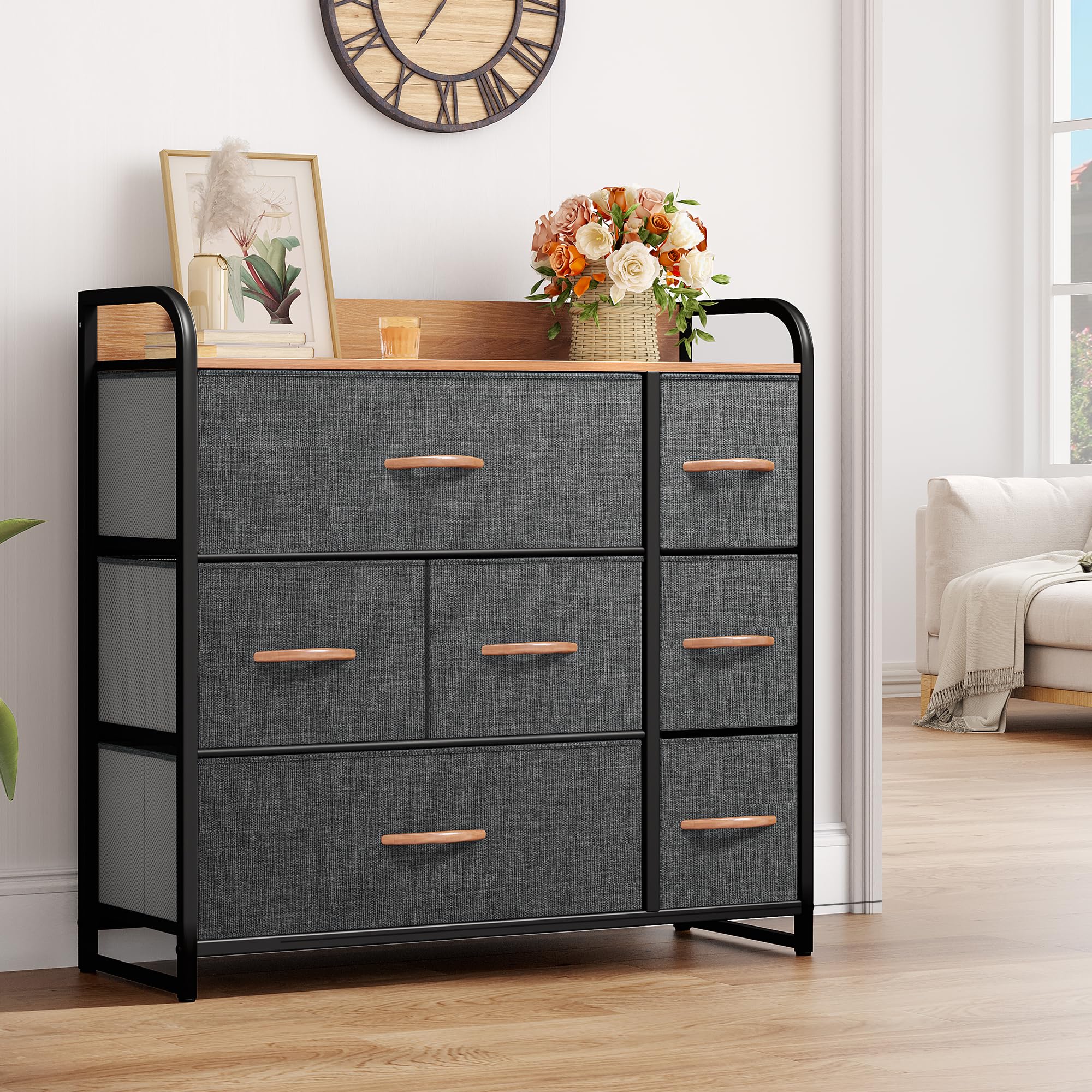 Yitahome Dresser Drawers, Organizer Unit For Bedroom, Fabric Dresser Storage Tower, Organizer Unit For Bedroom, Living Room, Hallway, Closets