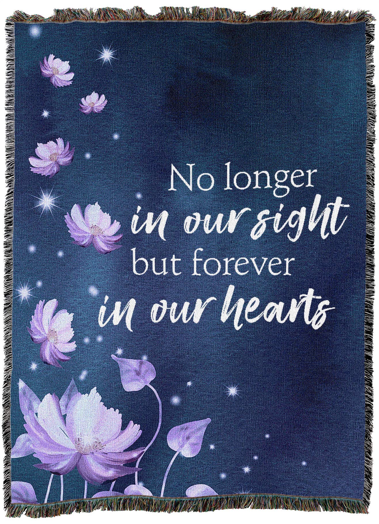 Pure Country Weavers No Longer In Our Sight But Forever In Our Hearts Blanket Flowers Xl - Sympathy Bereavement Gift Tapestry Th