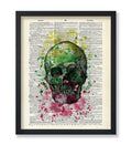 Poster Master Dictionary Art Poster - Skull Grafitti Print - Skeleton Art - Watercolor Art - Fun Gift for Him, Her, Men, Women -