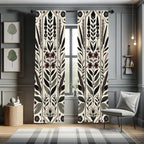 Ambesonne Nature Window Curtains, Boho Composition of Sakura and Greenery Leaves Urban Jungle Modern Baroque, Lightweight Decor 