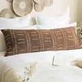 Blissblush Brown Boho Body Pillow Cover 20X54, Decorative Throw Long Lumbar Pillow For Sleeping, Boho Textured Oversize Body Pil