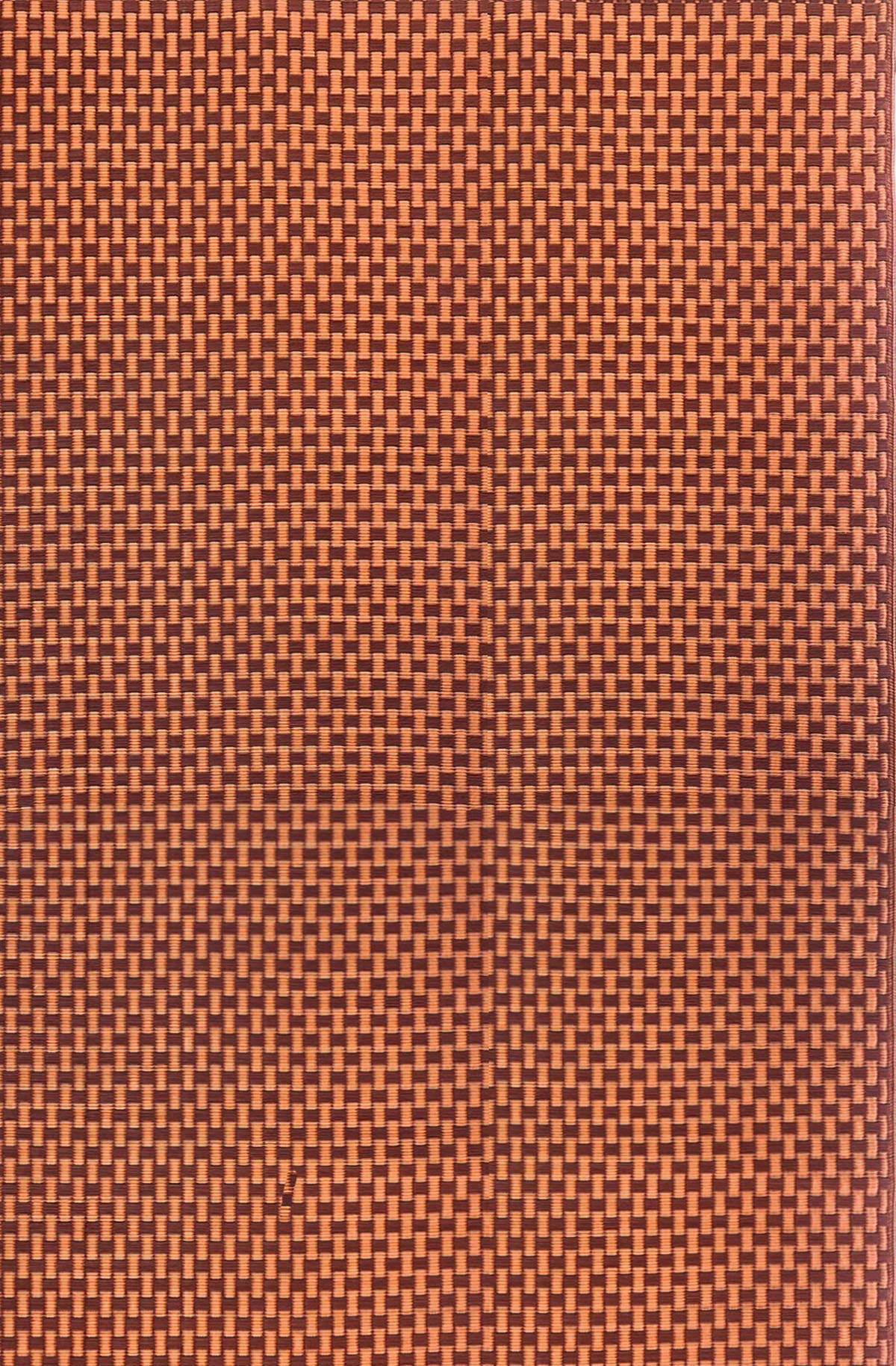 Mad Mats Geometric Outdoor Rug, Reversible Plastic Mat (5' X 8', Basket Weave - Brown Oxide)