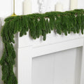 6 Ft Dense Christmas Norfolk Pine Garland- Single Fork Norfolk Pine Realistic Touch Garland Ornament- Artificial Pine Greenery G