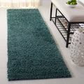 SAFAVIEH August Shag Collection Runner Rug - 23 x 8, Green, Solid Design, Plush 1.2-inch Thick, Non-Shedding, Ideal for High T